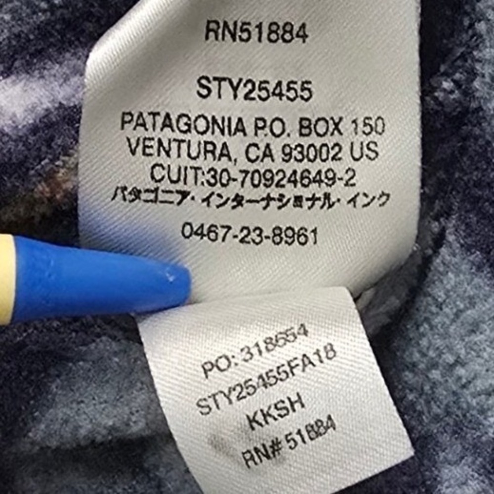 Patagonia Womens Large Synchilla Workwear Fleece 1/4 Snap-up Pullover Aztec Blue - Picture 6 of 7